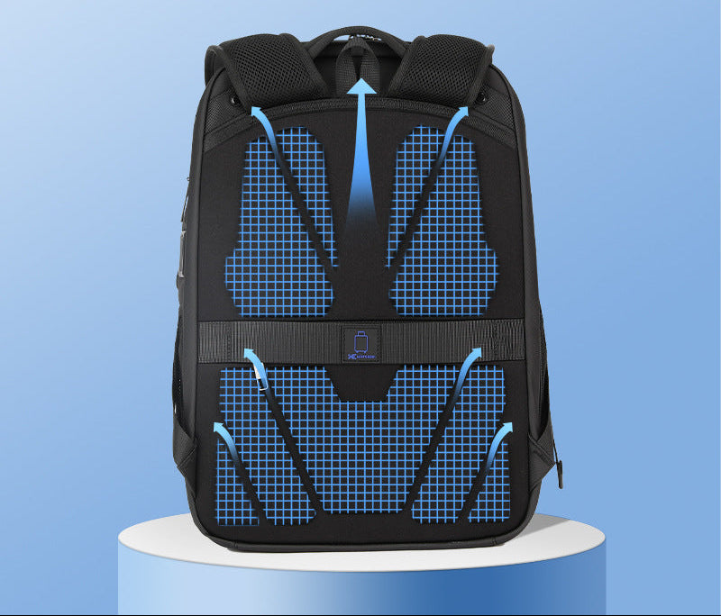 New High-End Business Backpack, Trendy Men's Waterproof Backpack, Large Capacity Business Trip, Multi-Functional Anti-Theft Computer Bag