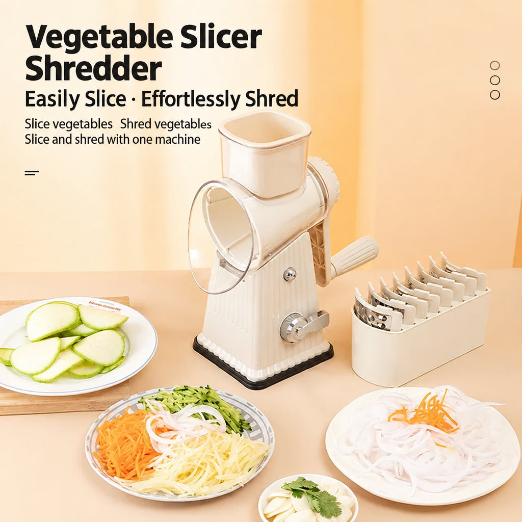 Multifunctional Vegetable Cutting Artifact Home Kitchen Hand-Cranked Drum Potato Grating Machine Convenient Slicing and Grating Meat Cutter