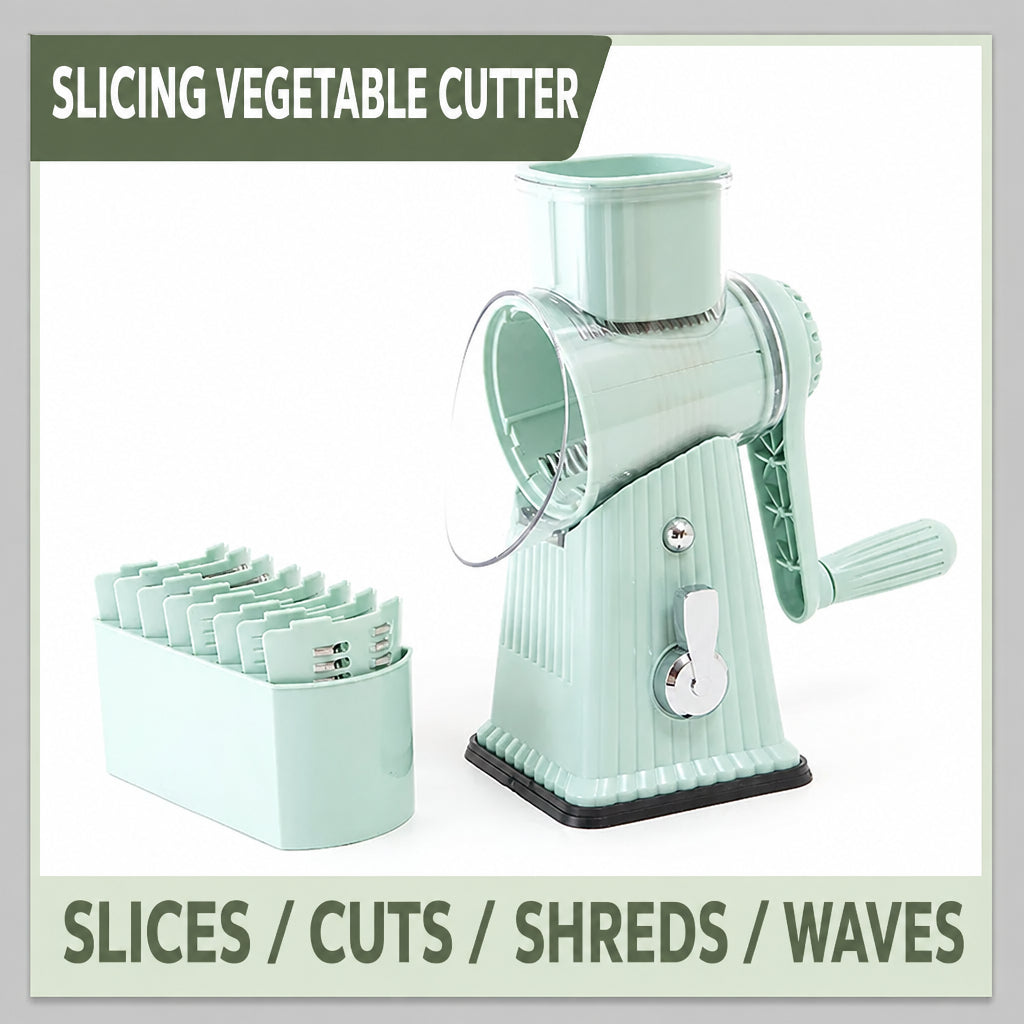 Multifunctional Vegetable Cutting Artifact Home Kitchen Hand-Cranked Drum Potato Grating Machine Convenient Slicing and Grating Meat Cutter