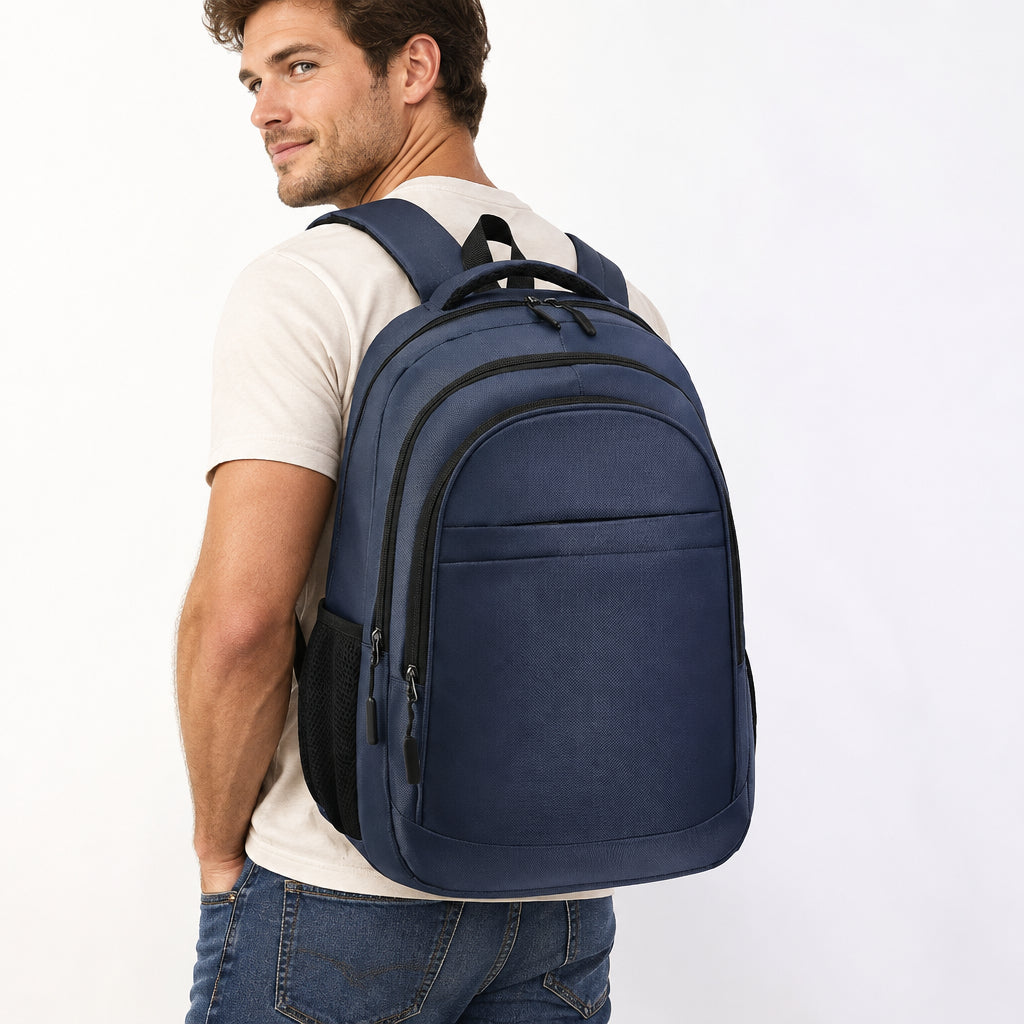 Cross-Border Printable Logo Backpack, Simple Ultra-Filtration Large-Capacity Men's Backpack, Multi-Compartment Commuter College Student Bag