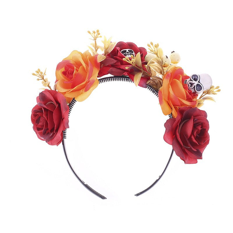 Spider Flower Party Halloween New Flower Headdress Hair Hoop Wholesale Makeup Personality European and American Cosplay