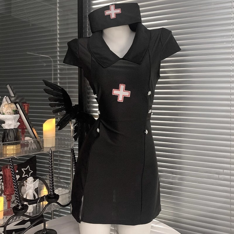 Halloween Sexy Nightgown Nurse Uniform Cos Doctor Role Play Pure Lust Temptation Nightclub Anchor Costume