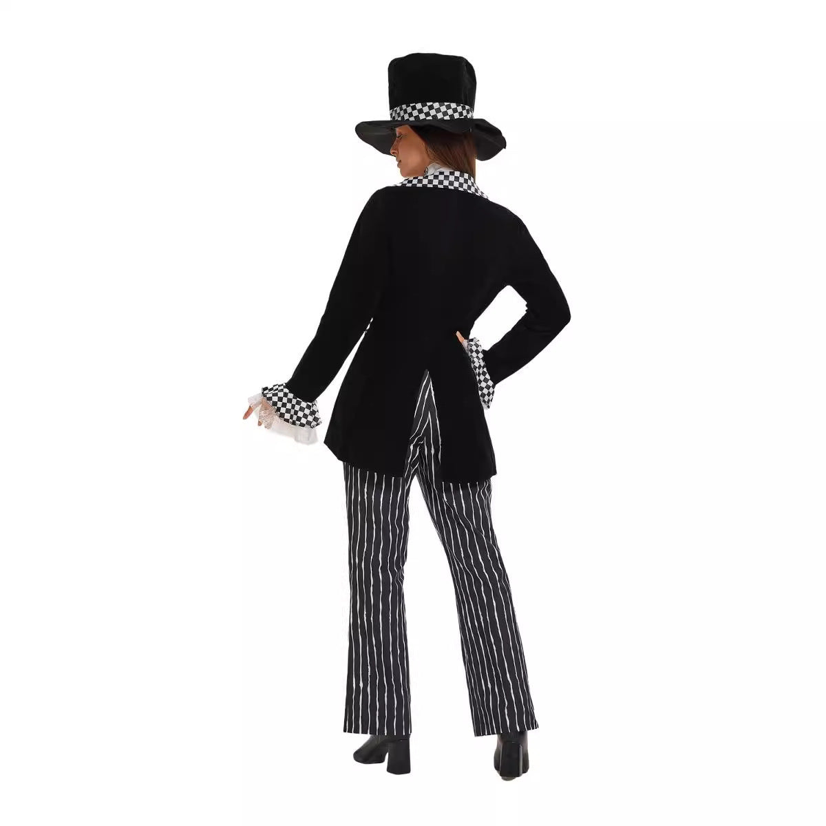 Foreign Trade European and American Halloween Alice in Wonderland Women's Mad Hatter Costume Cosplay Magician Performance Outfit