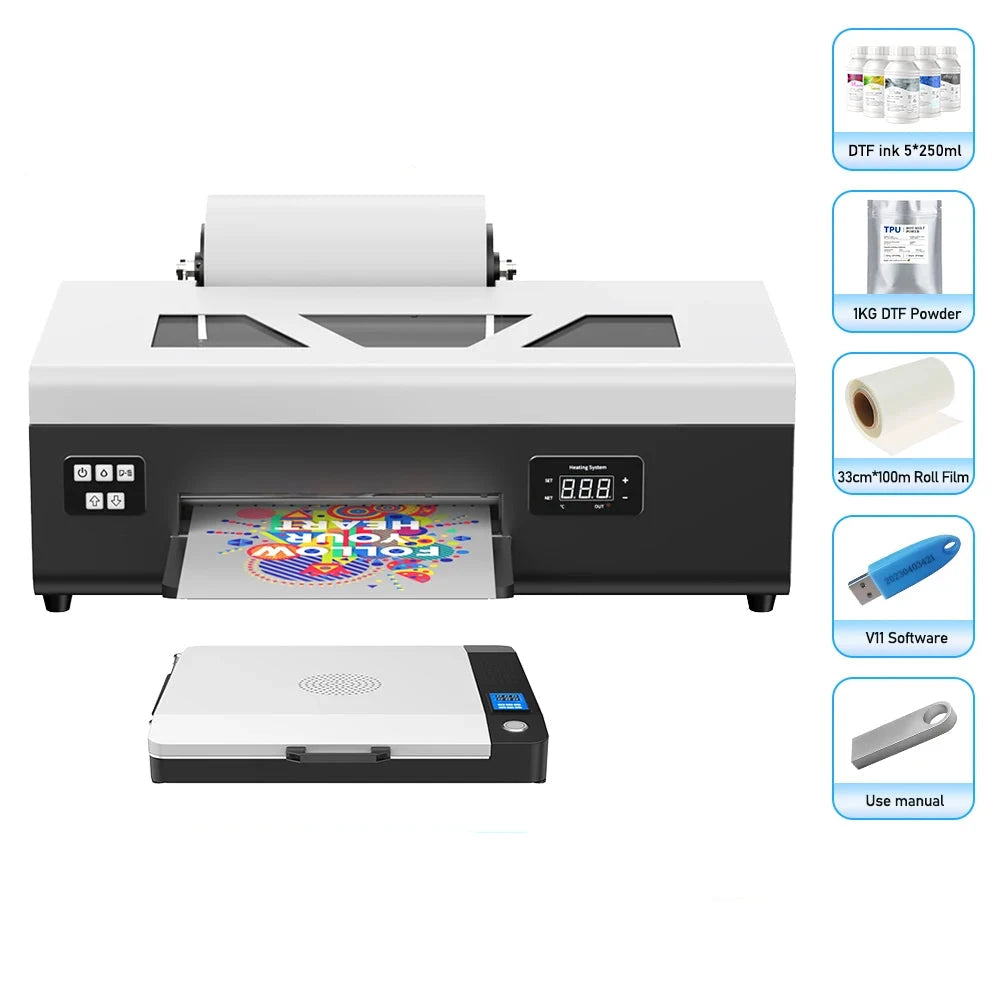A3 DTF Printer Impresora XP600 DTF Printer A4 L800 DTF Printer Printing Machine For T-shirt Direct Transfer Roll Film Printer