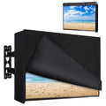 Outdoor TV Cover with Roll Up Front Flat Zipper Weatherproof TV Cover For Outside LED LCD Flat Screen 100" 90 85 75 65 55 inch