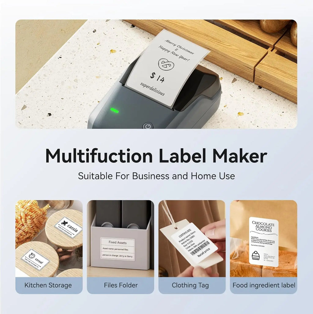 Niimbot 200dpiB21 300dpi B21PRO Label Maker Tag Price Portable Thermal Label Printer with White Photo Labels for Bakery/Business