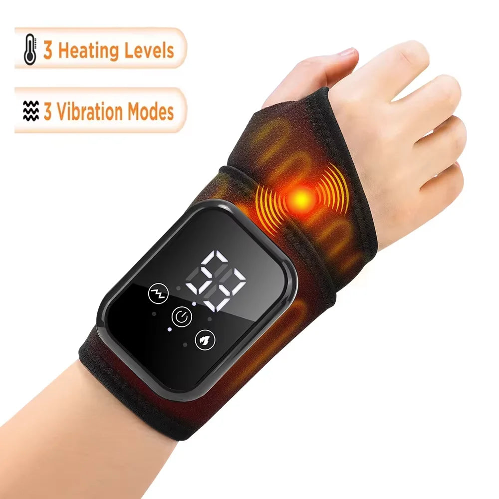 Electric 3-in-1 Ankle Calf Foot Vibration Massager 6 Levels Hot Compress Massage Ankle Brace Plantar Fascia Foot Muscle Relax