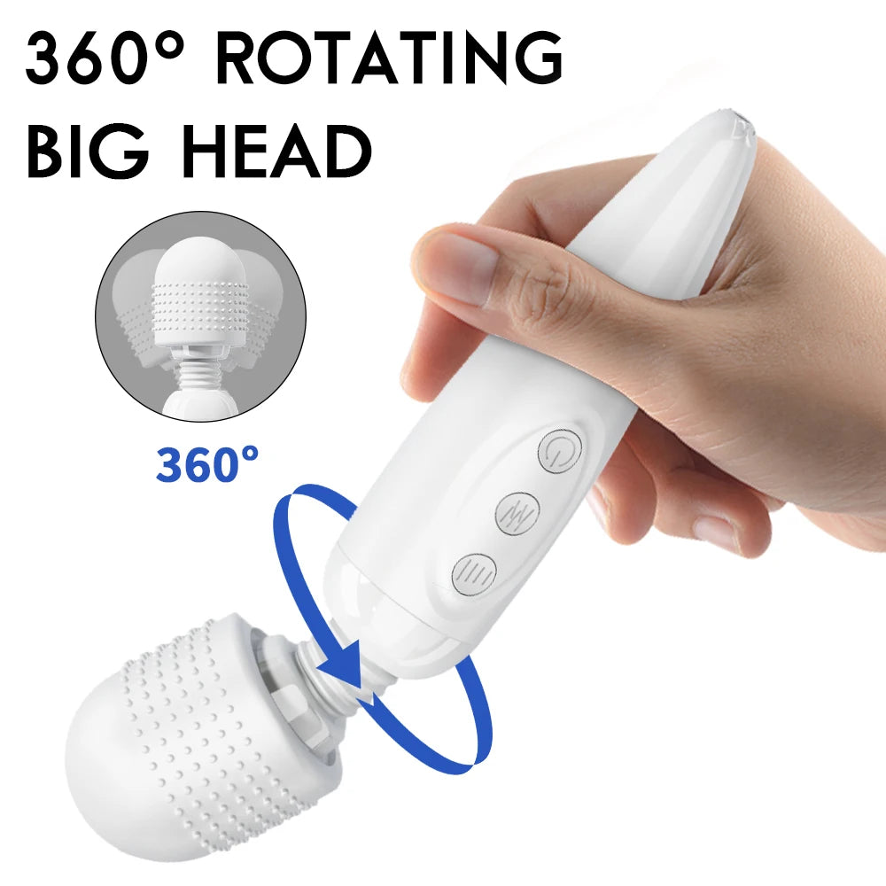 Electric Massager Stick 8 Intensity Levels 20 Vibration Modes Suitable for Neck, Foot, Head, Back Health Massage Gun Portable