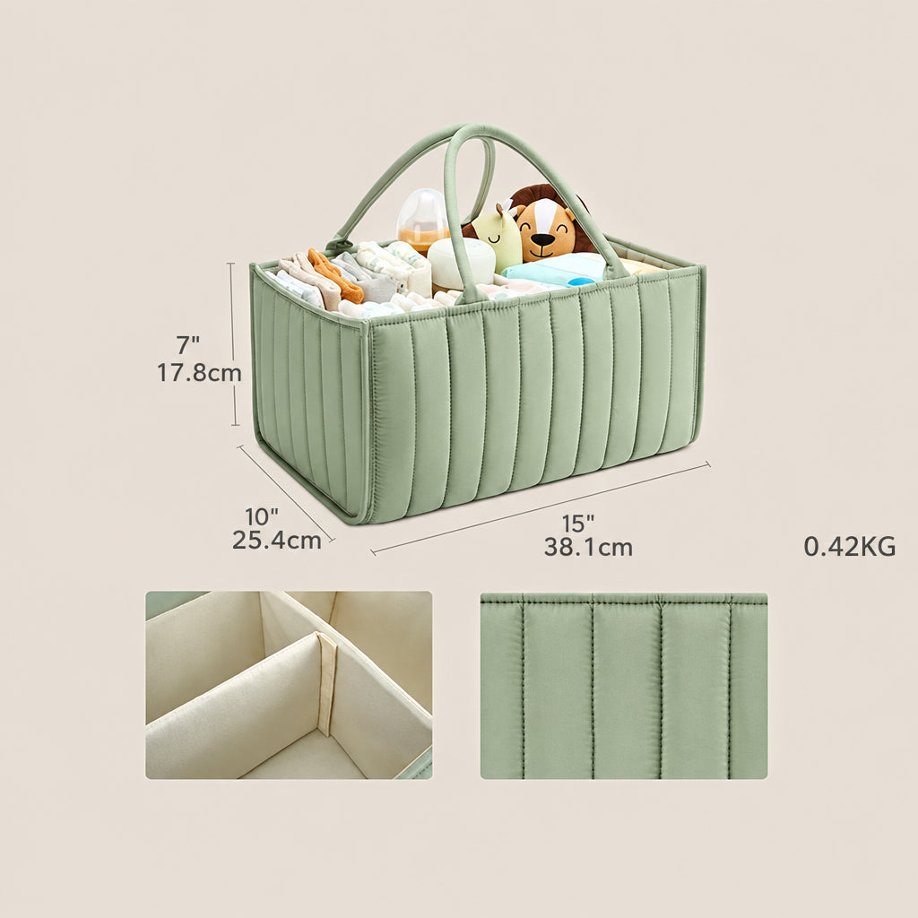 PANGDUBE Baby Diaper Bags Diaper Stackers & Caddies Nursery Organizer Basket Diaper Storage for Baby Things Mom Bag Nappy Bag