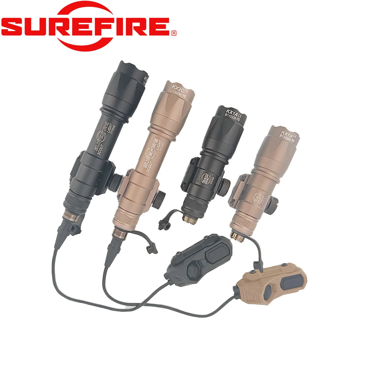 Surefire M300C M600C Tactical Airsoft Scout Light Rifle Gun AR15 Flashlight With UNITY AXON Dual Function Remote Pressure Switch