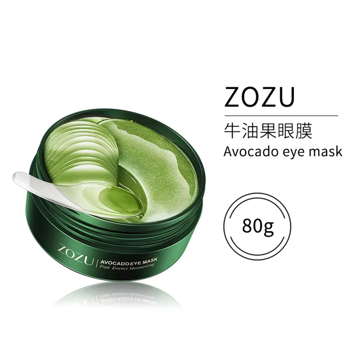 60/120 Pieces Avocado Gold Eye Masks Moisturizing Firming Eye Patches to Improve Eye Bags Anti-Wrinkle Eye Patches for Dark Circles
