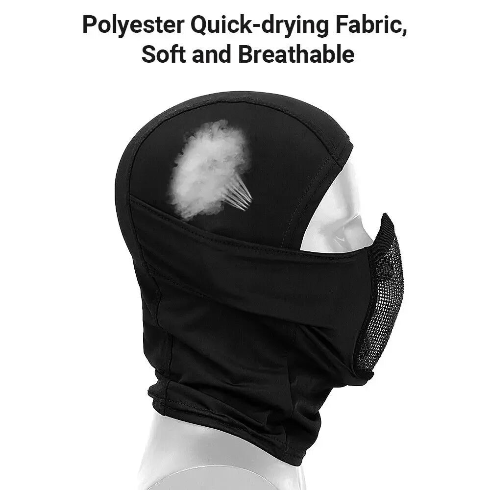 MILITARY Tactical Balaclava Mask Mouth Protection Half Face Mask Breathable Mesh Airsoft Headgear Low Profile Hunting Accessories