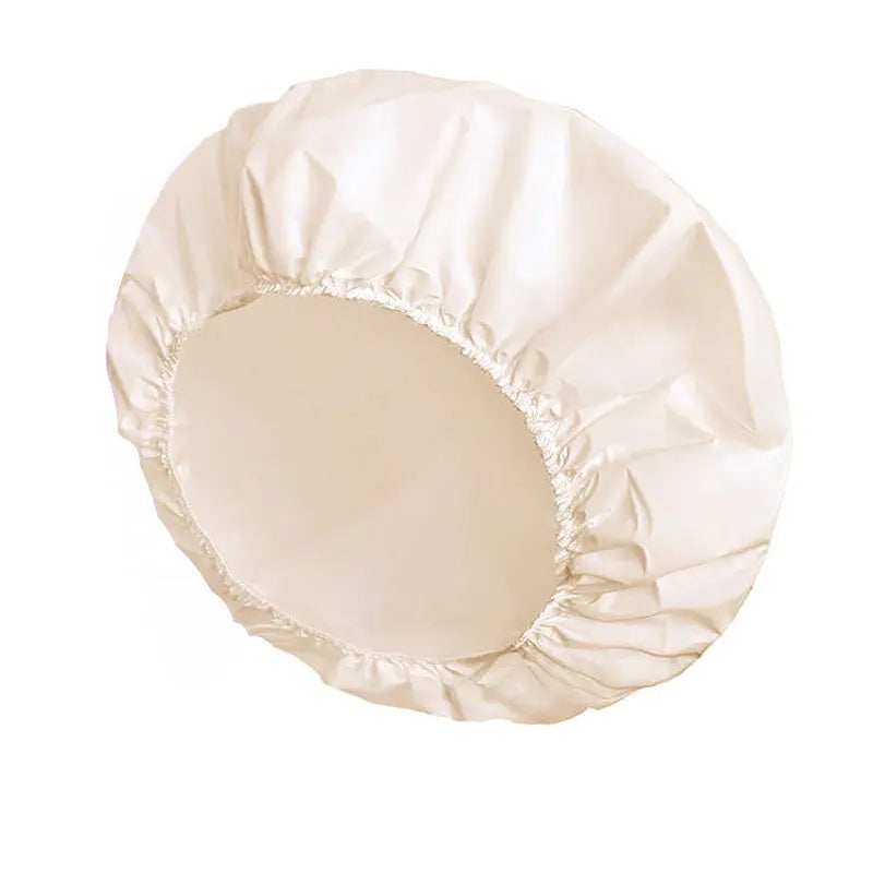 Anti-slip Shower Cap Plastic Reusable Shower Caps Elastic Band Bath Hair Hat