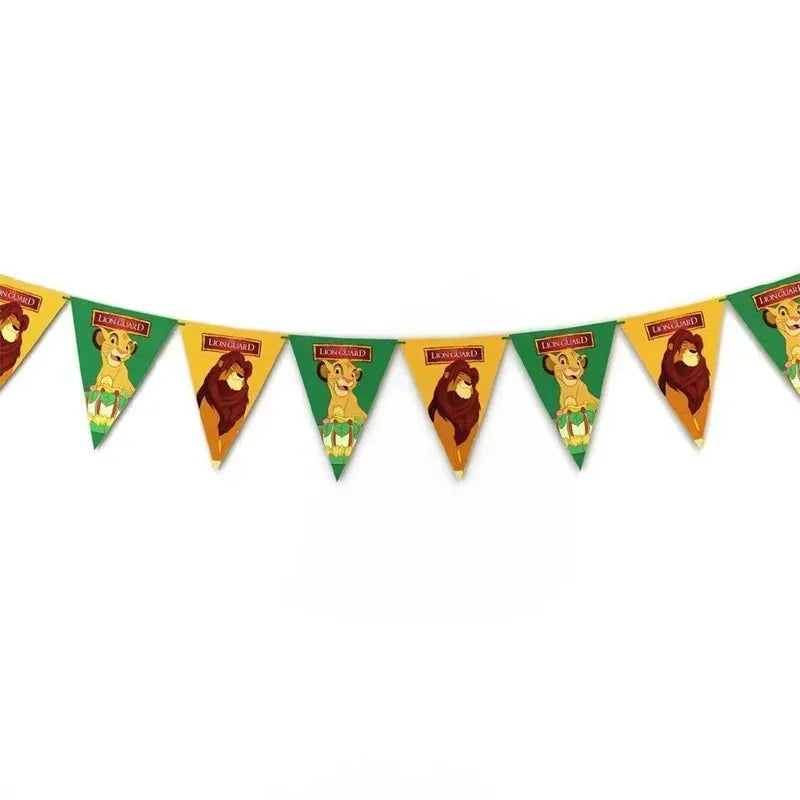 Simba Lion King Birthday Party Decorations Disposable Tableware Balloon Tablecloth Napkin Cup Cake Topper for Kids Baby Shower