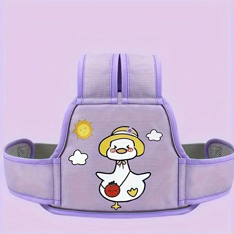 Cintura di sicurezza per moto per bambini con borsa, spallacci regolabili e traspiranti, cintura di sicurezza per sedile moto per bambini