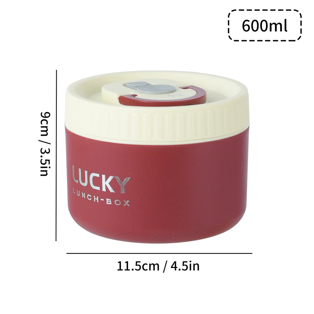 WORTHBUY Sealed Lunch Box 304 Stainless Steel Insulated Bento Box Portable Leak Proof Thermal Food Container Microwave Soup Jar
