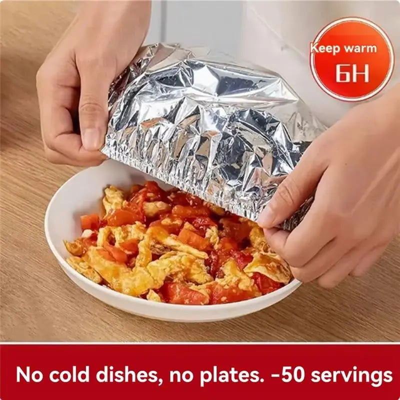 Easy Use Quick Cover Reusable Multi Size Aluminum Foil Food Covers Eco Friendly Kitchen Bowl Dish Storage Lids No Mess Home Use