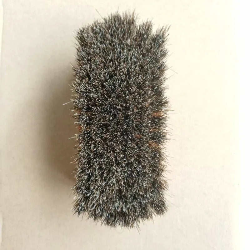 Brown Solid Wood Horsehair Shoe Brush. It Can Be Used for Oiling, Polishing, Removing Dust and Maintaining Leather Products.