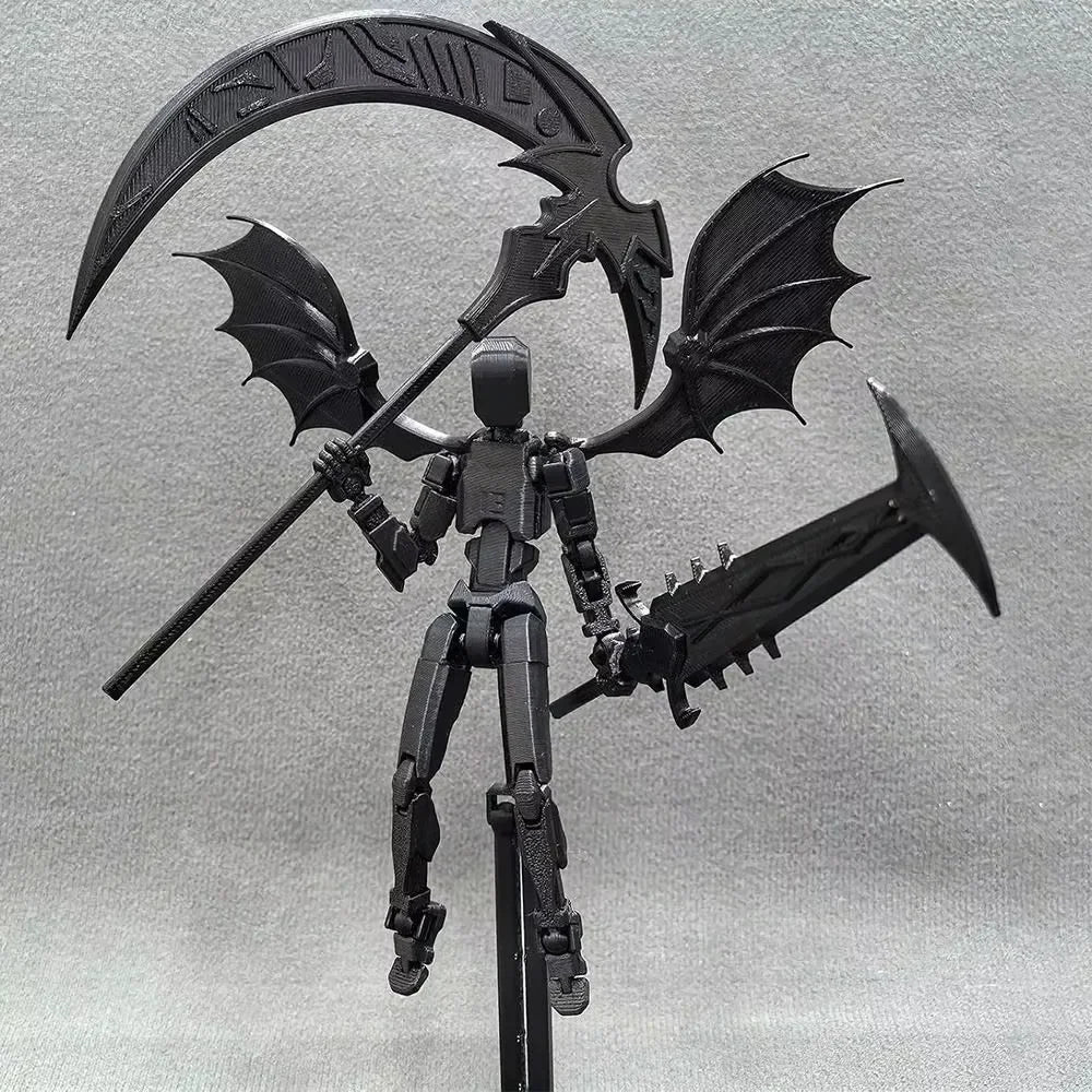 3D Printed Robot Model Reaper Robot Desktop Decoration 13 Action Model Multi-Jointed Movable Robot Dummy Action Model