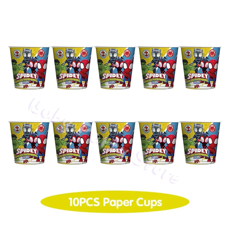 Spider And His Amazing Friends Birthday Decorations supplies Kit Plates Cups Tablecloth Backdrop Balloons Party decor gifts