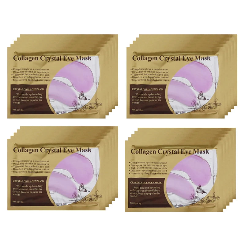 40pcs=20pairs Gold Collagen Crystal Eye Mask Anti dark circles under the eyes Firming Eye Patches Moisturizing Eyes Skin Care