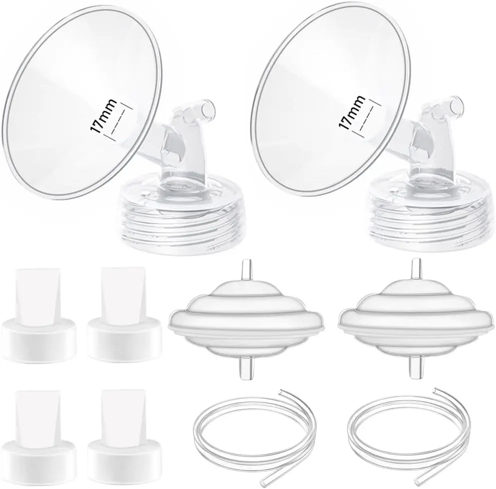 Flange Pump Parts Compatible with Spectra S1 S2 9 Breast Pumps Replacement, Includes Flange, Backflow Protector, Membrane, Duckbill Valve