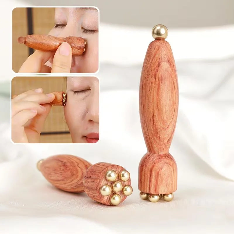 Wood Gua Sha Tool Facial Acupressure Massager for Puffiness Dark Circles Under Eye Care Face Lift Skin Sensitive Skin