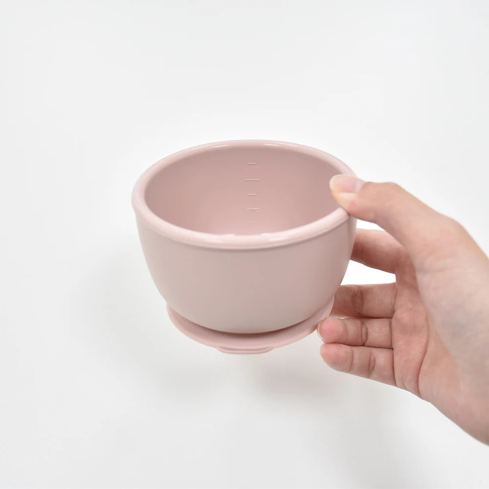 Silicone Suction Bowl with Lid, 260ML - Non-Spill Baby Feeding Bowl, Secure Suction Base for Toddlers, Learning Self-Feeding
