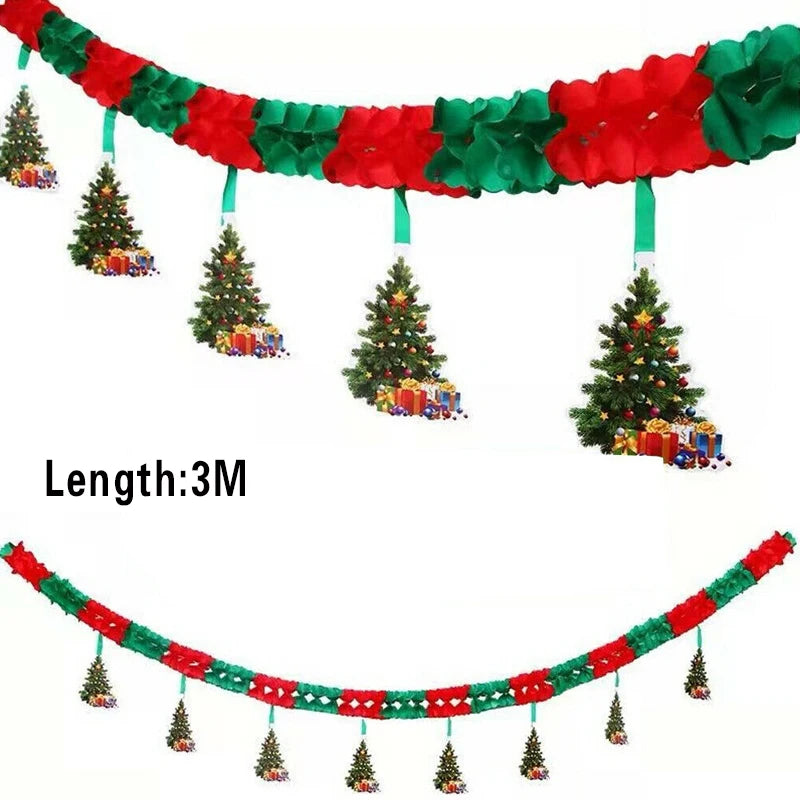 Christmas Door Hanging Banner Merry Christmas Decoration For Home  Navidad Christmas Wall stickers Xmas Gift New Year