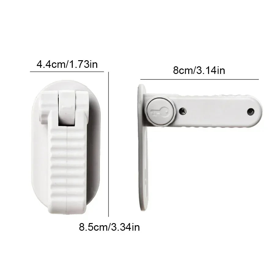 1PC Door Lever Lock Universal Anti-open Handle Child Baby Safety Locks Punch-free Multifunction Hidden Button Buckle Safety Lock