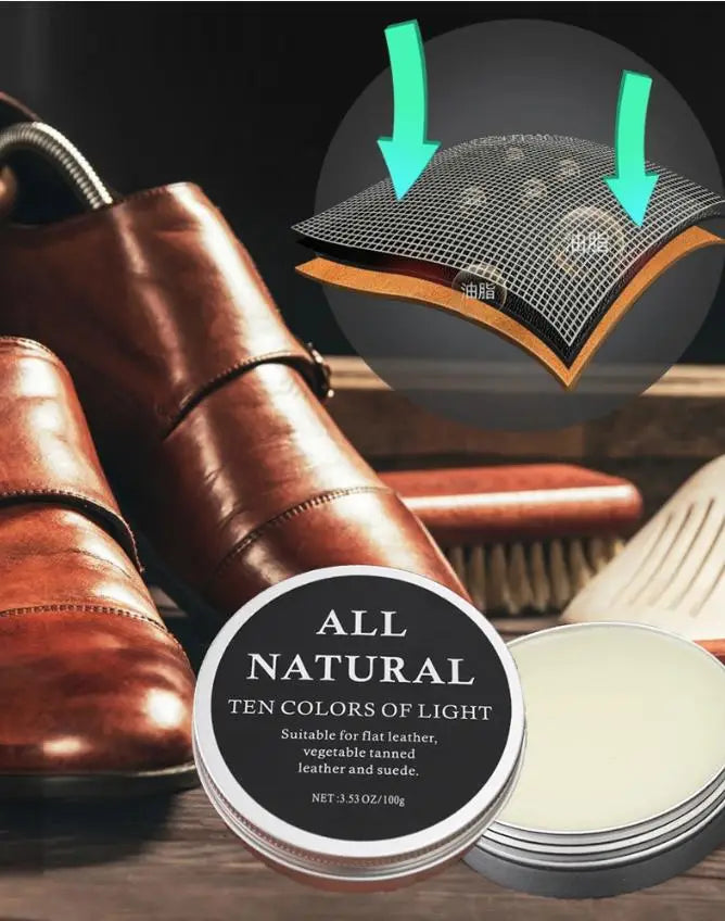 30g/50g/100g Mink Oil Cream For Leather Shoes Bags Sofa Car Seats Cream Maintenance Cream Restore craft Accessories Leather Care
