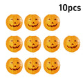 1-10pcs 8 Inch Halloween Pumpkin Paper Lanterns Hanging Folding Haunted House Horror LED 3D Props Holiday Party Ghost Lamp Decor
