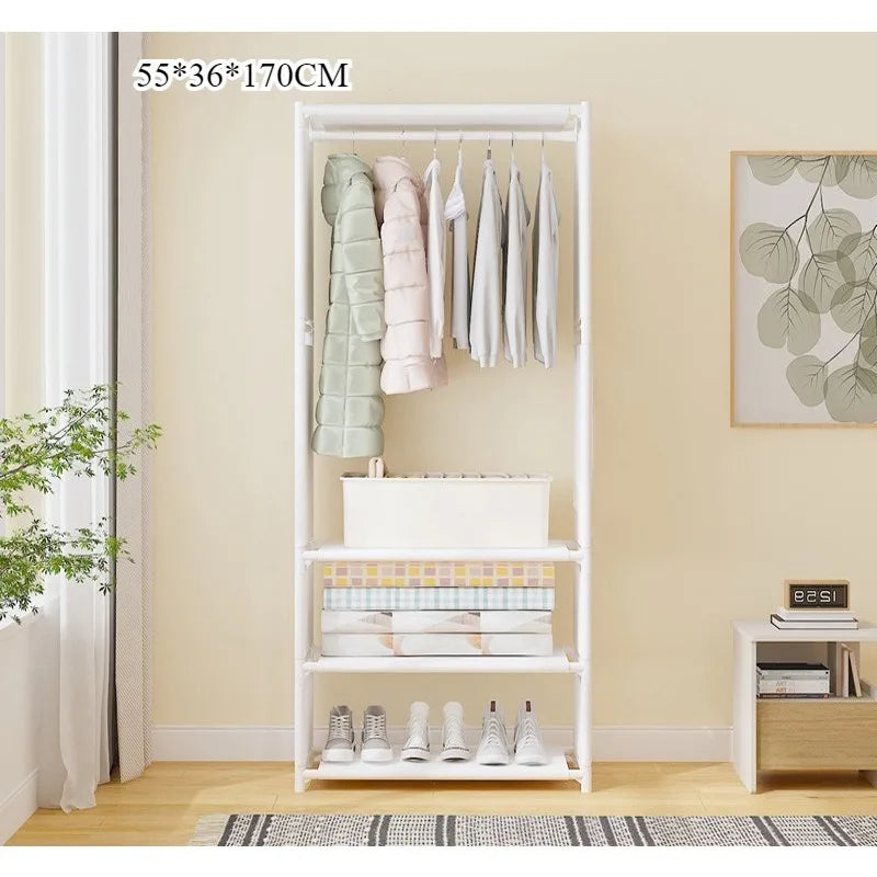New Wardrobe Home Bedroom Simple Assembly Wardrobe Economical Sturdy Durable Apartment Rental House Hanging Wardrobe