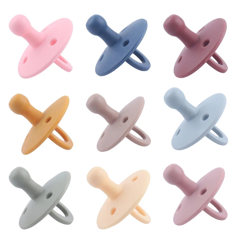 Baby Silicone Pacifier Soft BPA Free Soother Infant Dummy Nipple Newborn Baby Teether Toy Teething Nursing Pacifier Chain Pendan