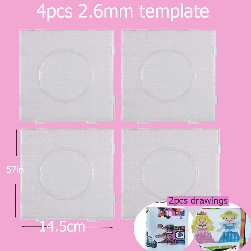 Hama Beads Box Embalagem Thermal Mosaic Ferro Educação Beads, Ironing Beads Fuse Beads Brinquedo DIY, 24 48 72 Cores 2.6MM 5MM