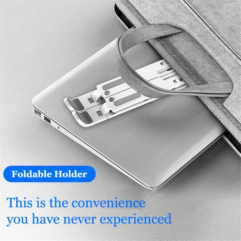 Supporto per laptop regolabile, supporto portatile e pieghevole per monitor di computer, base per notebook, accessori per MacBook Air, iPad e tablet