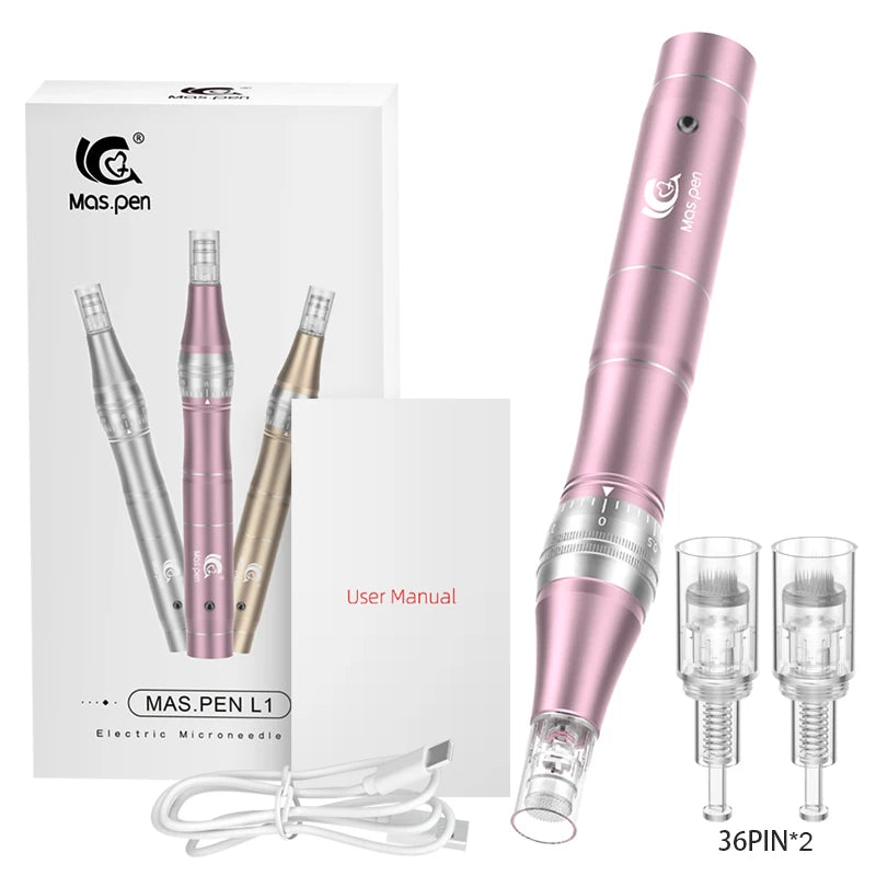 Wireless Microneedling Derma Pen L1 Skin Care Tool With Two 36 Pin Cartridges