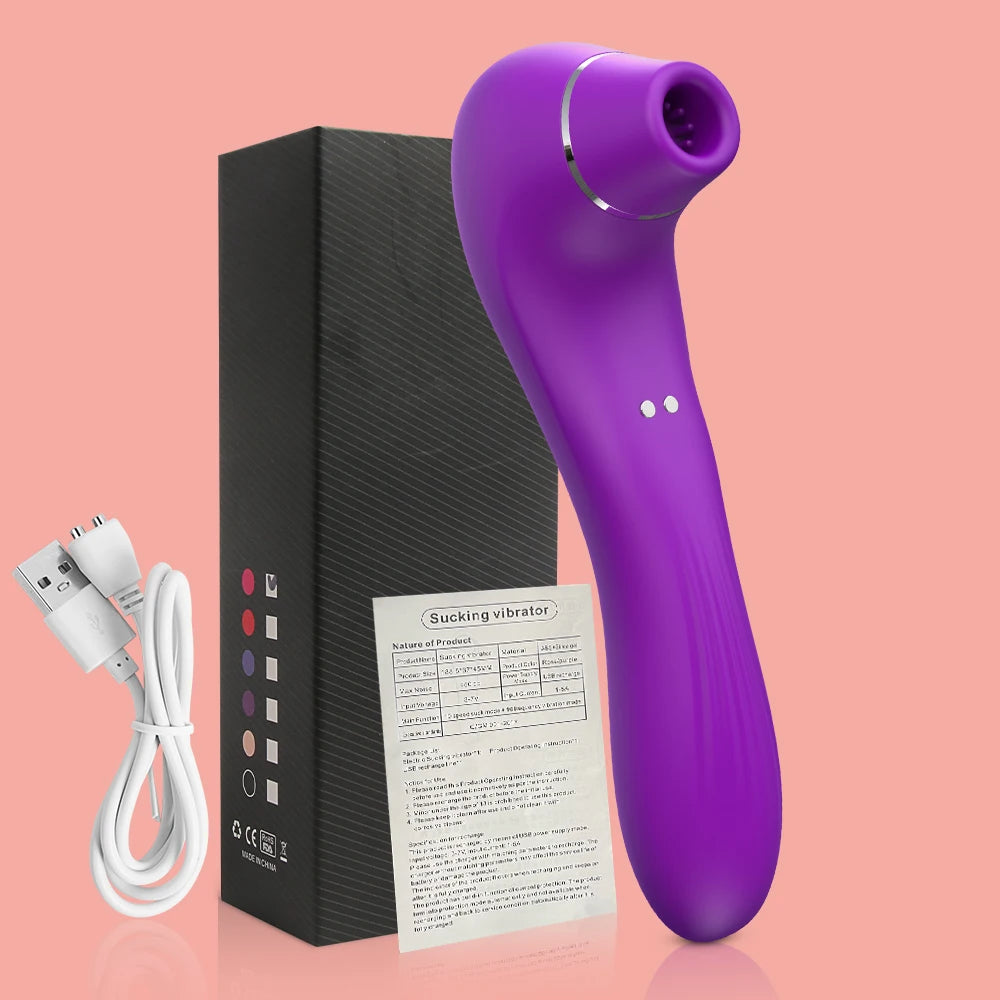 Dildo Vibrator for Women Clitoral Sucking Stimulation G-spot Vaginal Massage 2 in 1 Sucking Vibrator Female Pleasure  Adult Good