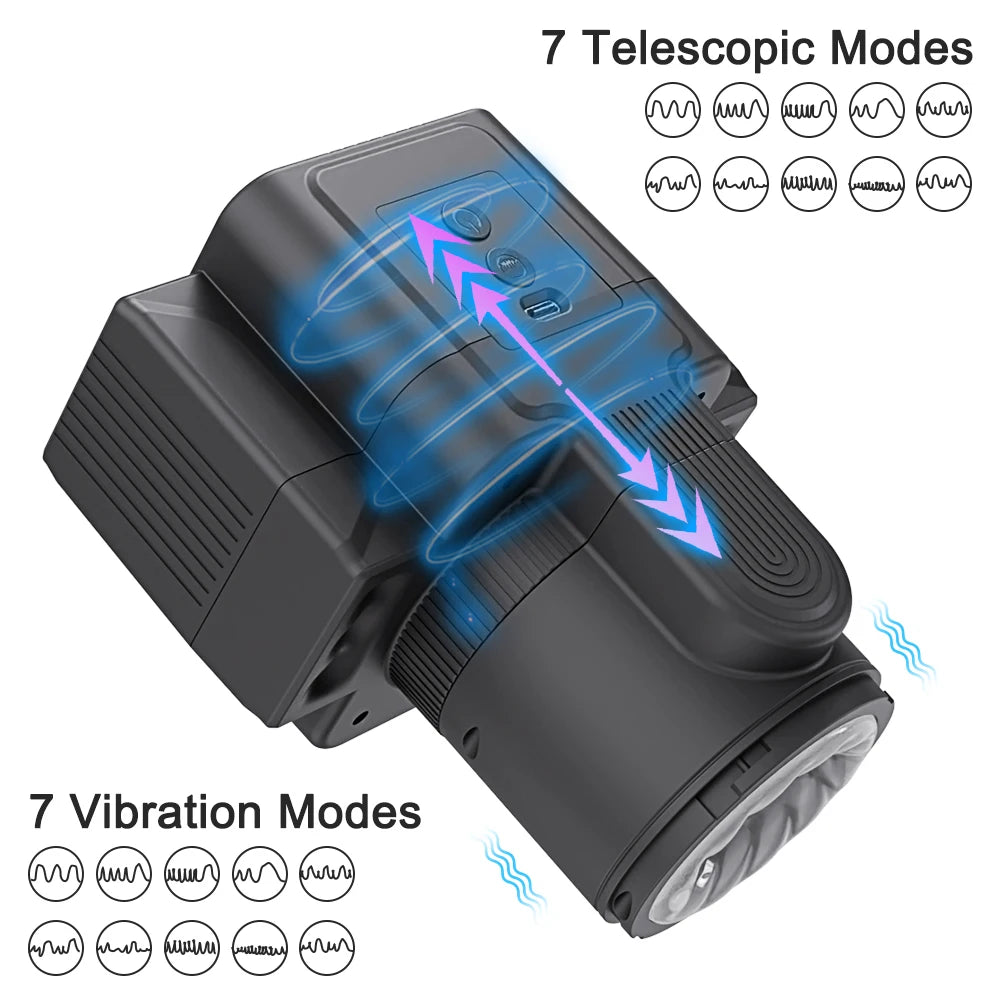Automatic Male Masturbators Telescopic Thrusting Rotating Suction Cup for Penis Stimulation Pocket Pussy Adult Toys for Men