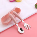 Baby two-piece gadget Tableware set Children's tableware Stainless steel toddler tableware Tableware Cartoon baby food feeding s
