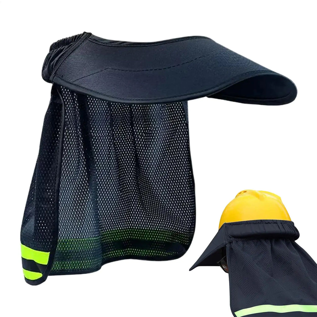 Construction Safety Reflective Hard Hat Shade Neck Shield Helmet Sun Shade Reflective Stripe Summer Sun Protection for Working