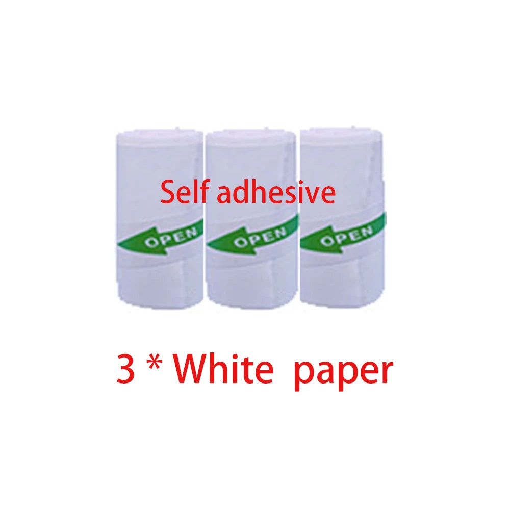 Mini Printer Paper Self-adhesive Thermal Papers HD Color Label Printers Wireless Label printer Inkless Printing Universal 57mm