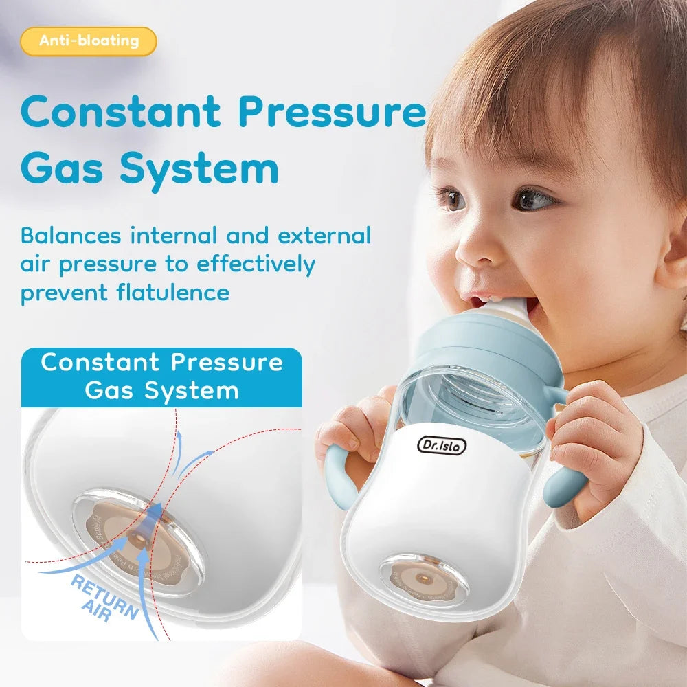 Newborn Feeding Glass Bottles 80/160/240ml High Borosilicate Wide-mouthed Anti-bloating Clear Scale Baby Bottle GB61