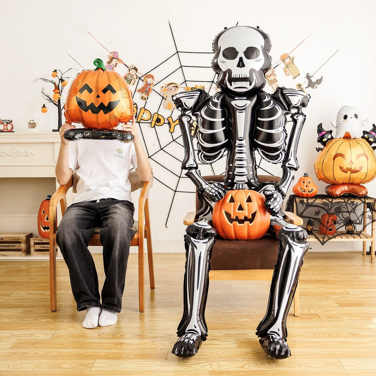 Halloween Decorations, Giant Skeleton Balloons, Atmosphere Decoration, Bar Shops, Courtyard Ornaments, Scene Decoration, Decorat
