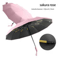 Large 24 Bone Solid Color Automatic Umbrella Light Collapsible Large Format Outdoor Sunshade UV Protection Automatic Umbrella