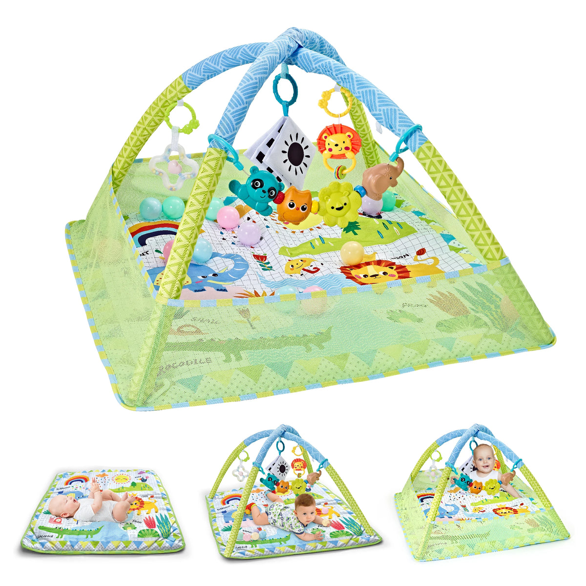 Baby Early Education Puzzle Toys Fitness Frame Sensory Skill Development Game Multifunctional Fence Crawling Mat Educational Toy