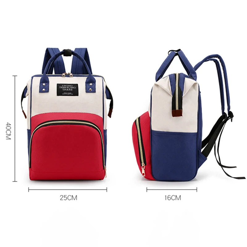 Large Capacity Canvas Diaper Bag, Multifunctional Baby Bottle Thermal Insulation Travel Storage Bag, Fashionable Diaper Bag, Hanging Bag