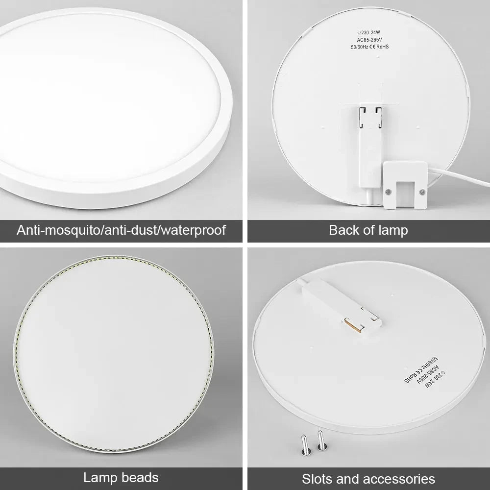 Round LED Ceiling Light Simple Square Ceiling Lights Modern Kitchen Ceiling Lighting Fixture Led Panel Lamp for Balcony Corridor