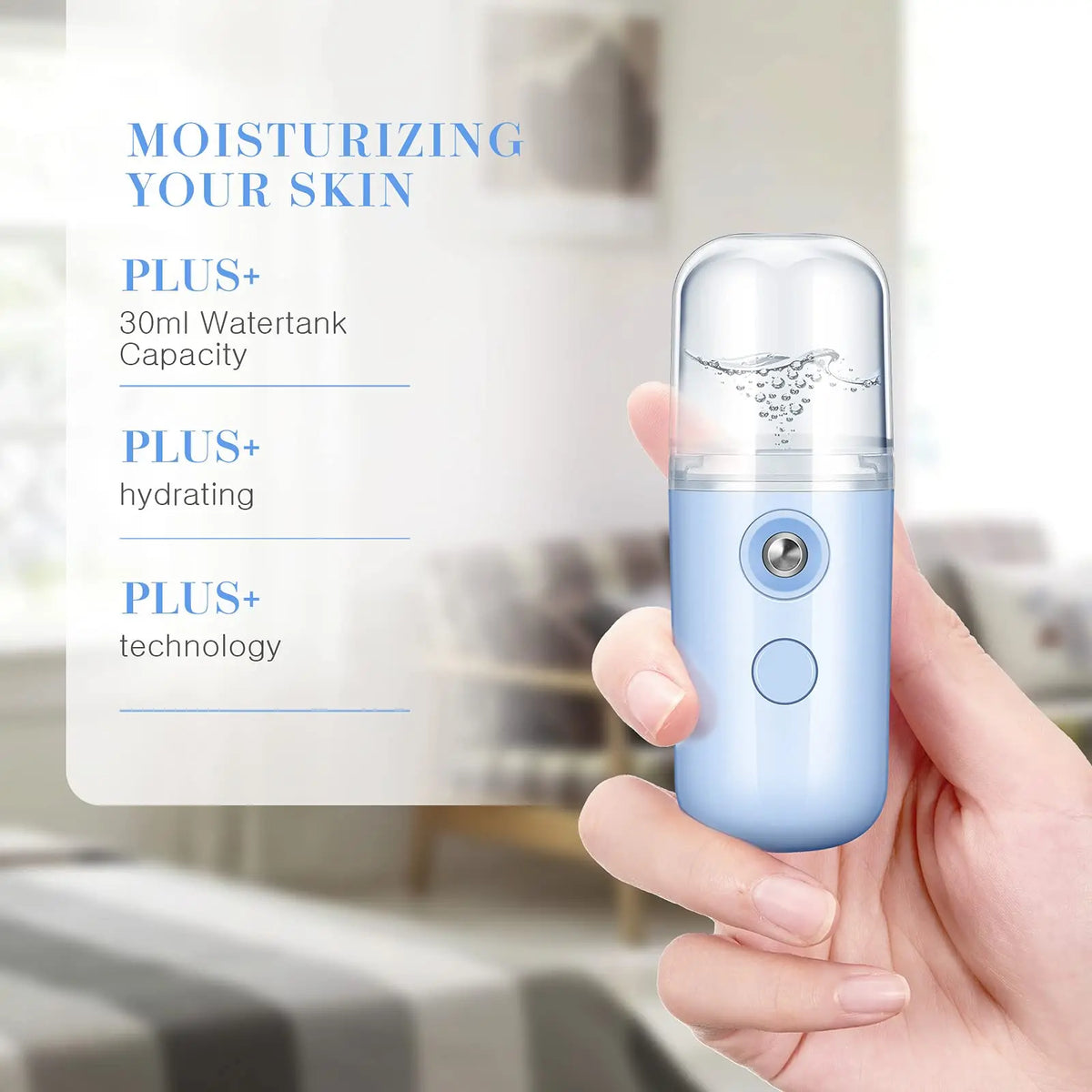USB-Charging Mist Facial Sprayer Portable 30ml Mini Face Humidifier Beauty Skin Care Tools Nebulizer Face Moisturizing Sprayer