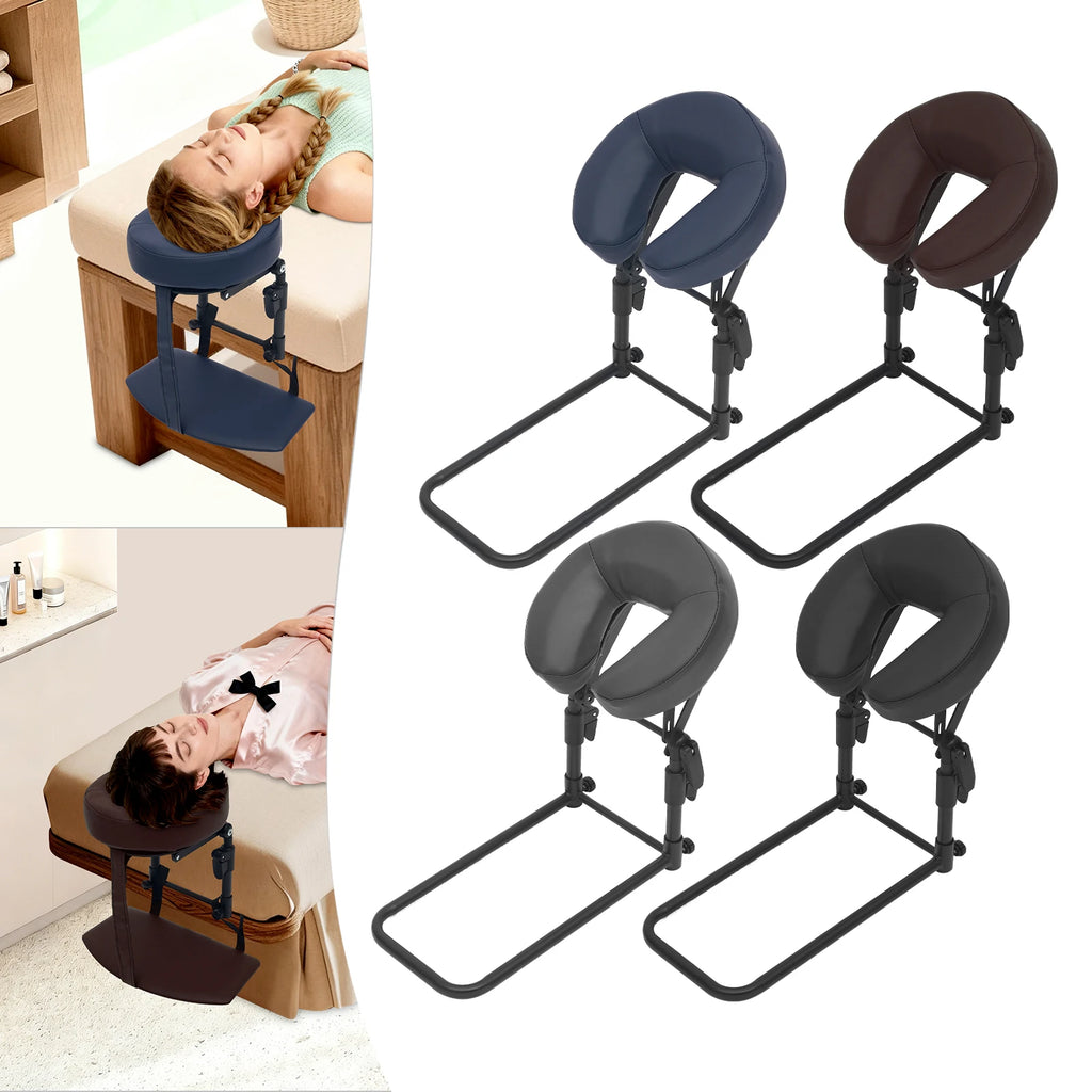 Adjustable Massage Headrest, Face Pillow Cradle&Support Bracket, Soft Head Rest, Mattress Massage Kit for Bed Salon Home SPA Use